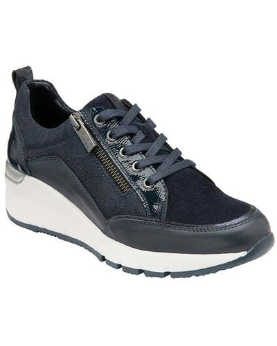 Lotus Navy Patent 'sassy' Casual Trainers - Blue