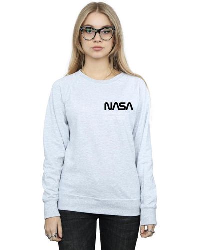 NASA Johnson Worm Pocket Print Sweatshirt - White