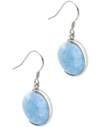 Pure Luxuries Gift Packaged 'mattea' 925 Silver & Gemstone Earrings - Blue