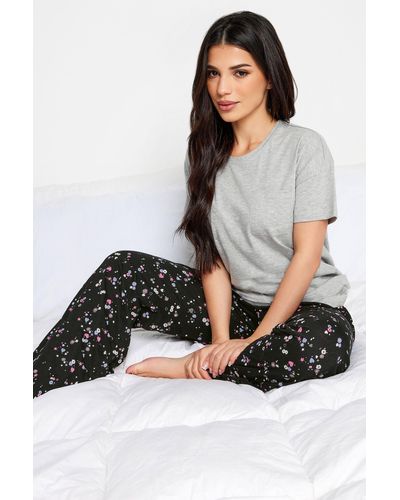 PixieGirl Petite Printed Pyjama Set - Black