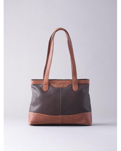 Lakeland Leather 'hartsop' Contrast Leather Shopper Bag - Natural