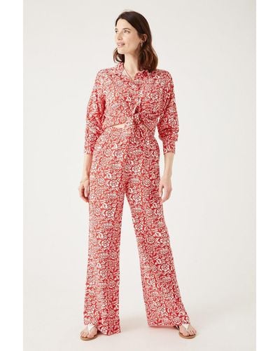 MAINE Red Floral Trouser