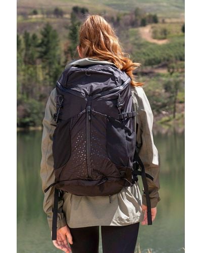 Mountain Warehouse Mountain Tempest Backpack Padded Straps Hiking Rucksack - 35l - Grey