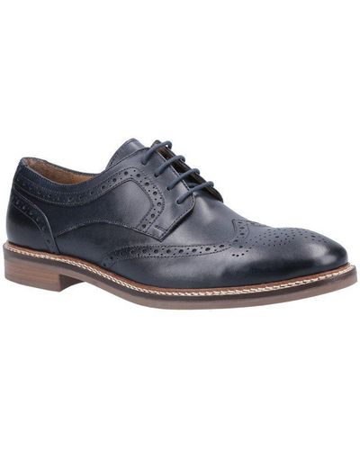 Hush Puppies 'bryson' Leather Lace Shoes - Blue
