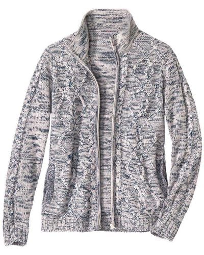 Atlas for women Mottled Knitted Jacket - Grey