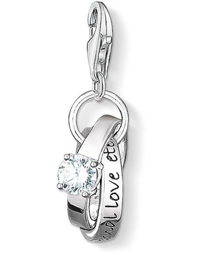 Thomas Sabo Wedding Rings Charm Sterling Silver Charm - 0673-051-14 - White