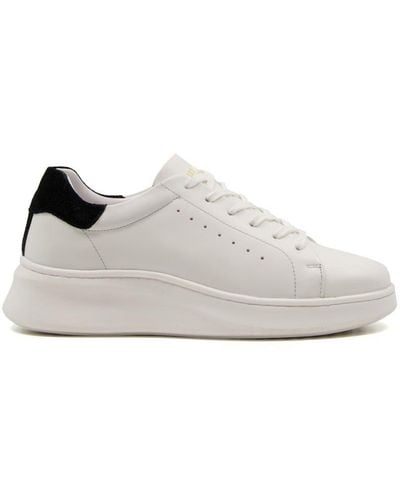 Dune 'evias' Leather Trainers - White