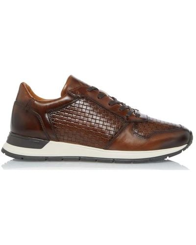 Dune 'torin' Leather Trainers - Brown