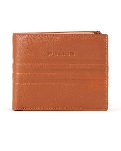 Police Gift Boxed Leather Id Wallet - Brown