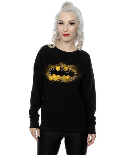 Dc Comics Batman Spray Logo Sweatshirt - Black