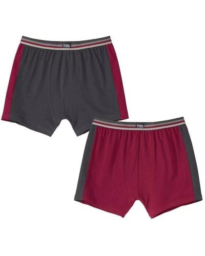 Atlas For Men Stretch Boxer Shorts Pack Of 2 - Red