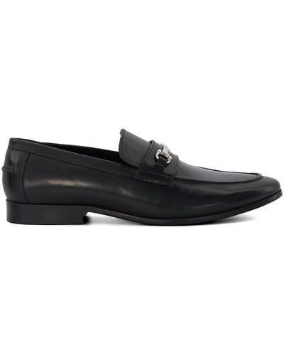 Dune 'sticking' Leather Loafers - Black