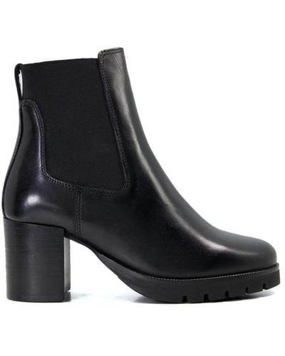 Dune 'petra' Leather Chelsea Boots - Black
