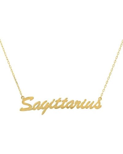 LÁTELITA London Zodiac Star Sign Name Necklace Gold Sagittarius - Metallic