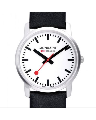 Mondaine Swiss Railways Simply Elegant Stainless Steel Watch - A4003035111sbb - Black