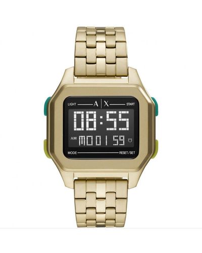 Armani Exchange Stainless Steel Fashion Digital Quartz Watch - Ax2950 - Metallic