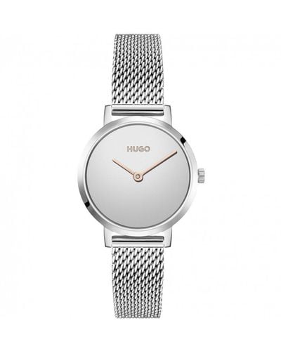 HUGO Cherish Stainless Steel Fashion Analogue Quartz Watch - 1540084 - White