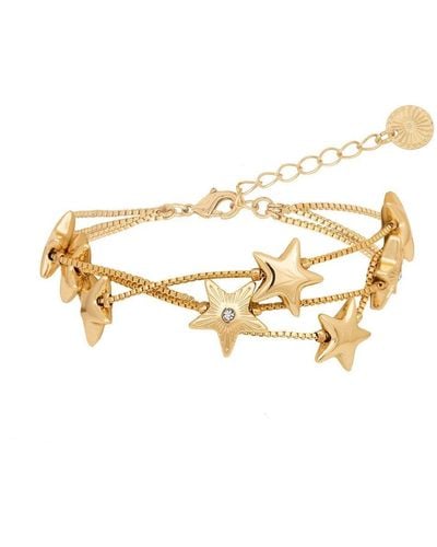 Caramel Jewellery London Gold 'party Of Stars' Bracelet - Metallic