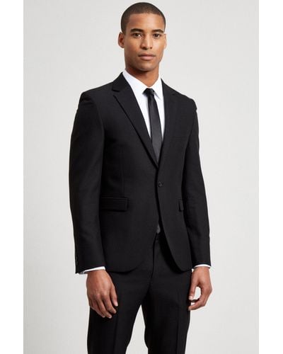 Burton Super Skinny Black Bi-stretch Suit Jacket