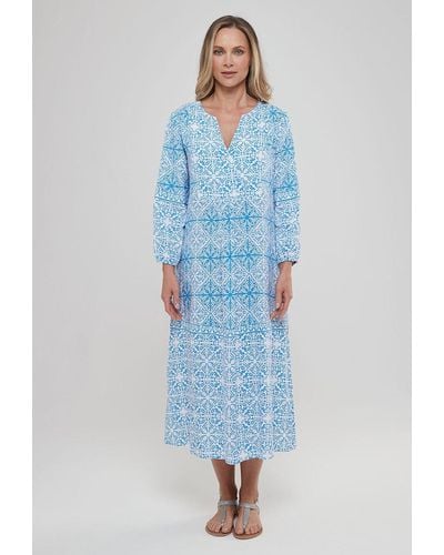 Adini Rani Print Vera Dress - Blue