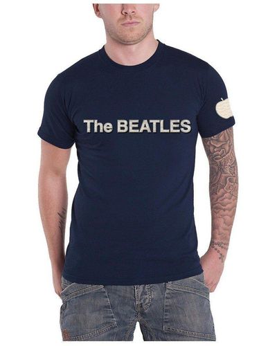 The Beatles Apple Logo T-shirt - Blue