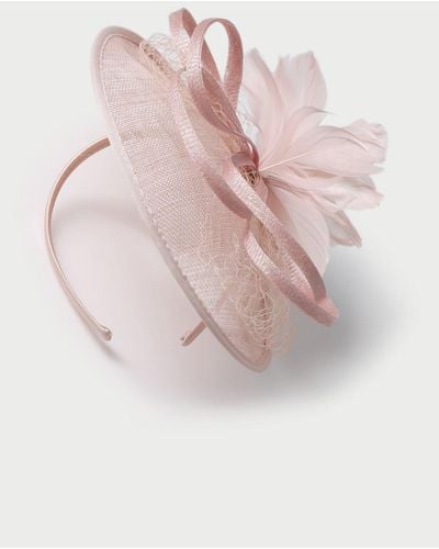 Wallis Hessian Flower Fascinator - Pink