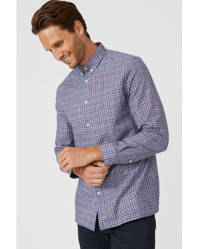 MAINE Classic Multi Grid Check Shirt - Grey