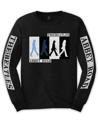 The Beatles Abbey Road Colours Crossing Long-sleeved T-shirt - Black
