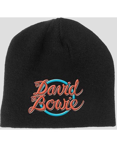 David Bowie 1978 World Tour Beanie Hat - Black