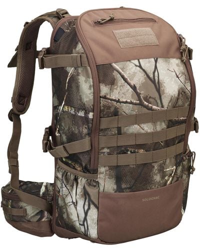 Solognac Decathlon X-access Compact Country Sport Backpack 45 Litre Treemetic Camouflage - Green