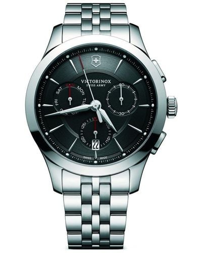 Victorinox Alliance Chrono Stainless Steel Luxury Analogue Quartz Watch - 241745 - Black