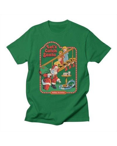 Steven Rhodes Lets Catch Santa T-shirt - Green