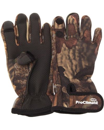 floso Neoprene Premium Angling Fishing Gloves - Black