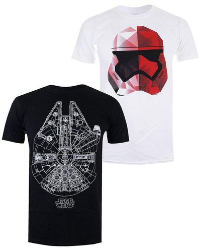 Star Wars Geo Lines Cotton T-shirt 2 Pack - White