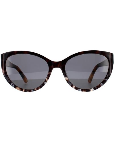 Moschino Cat Eye Animal Havana Grey Sunglasses - Black