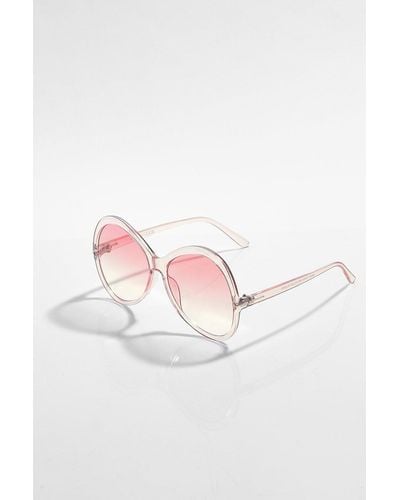 Boohoo Round Sunglasses - Pink