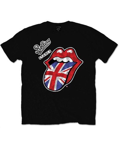 The Rolling Stones Union Jack Logo T-shirt - Black