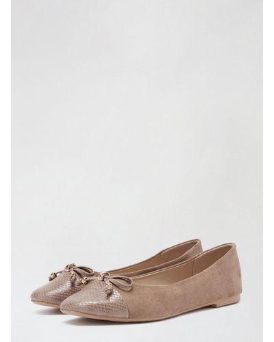 Dorothy Perkins Taupe Peanut Court Shoes - Pink