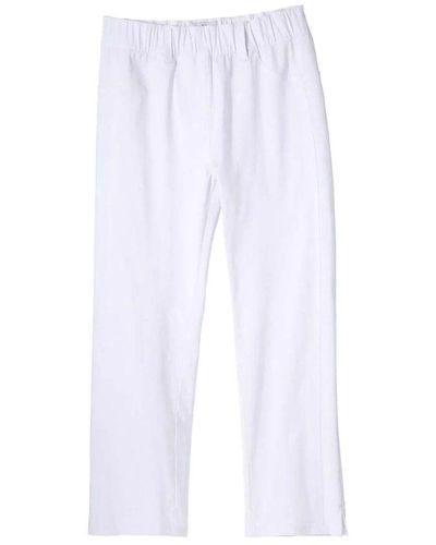 Atlas for women Stretch Cropped Trousers - White