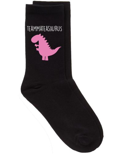 60 SECOND MAKEOVER Team Mate Socks Teammateasaurus Black Socks
