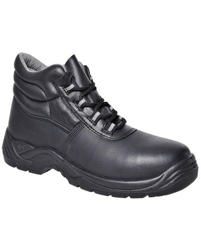 Portwest Leather Compositelite Safety Boots - Black