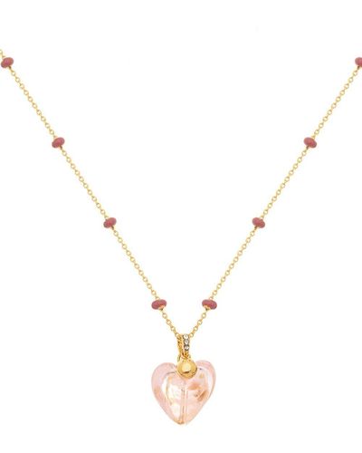 Bibi Bijoux Pink 'sentiment' Heart Necklace