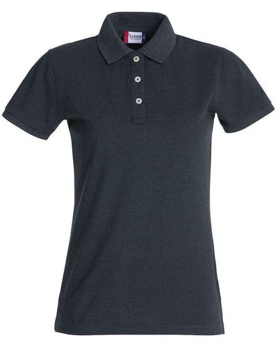Clique Premium Melange Polo Shirt - Black