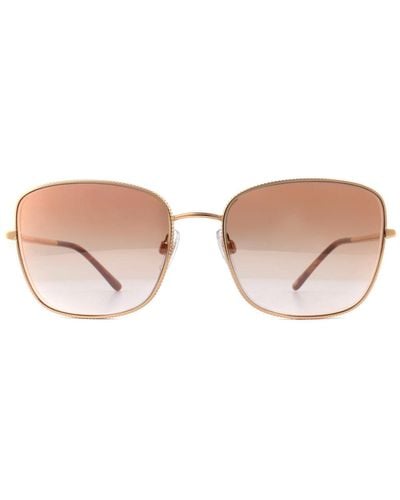 Dolce & Gabbana Square Rose Gold Gradient Pink Mirror Pink Sunglasses - Brown