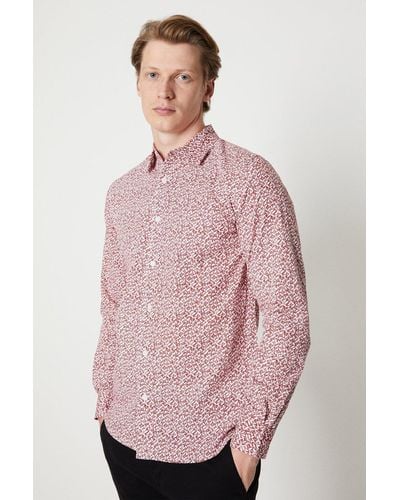 Burton Long Sleeve Winter Leaf Print Shirt - Pink