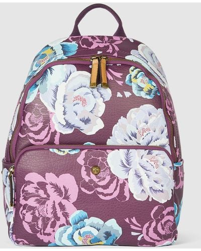 Mantaray Florentina Printed Backpack - Pink