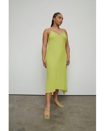 Warehouse Plus Size Slip Maxi Dress - Green