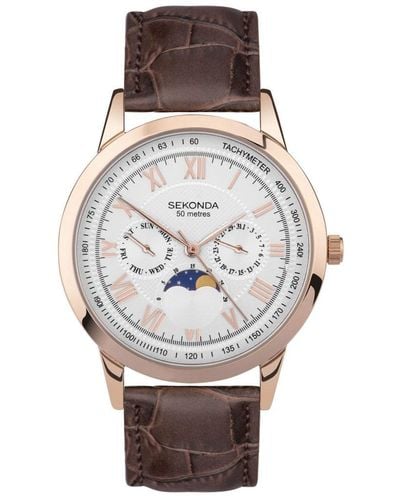 Sekonda Armstrong Classic Analogue Quartz Watch - 30148 - Metallic