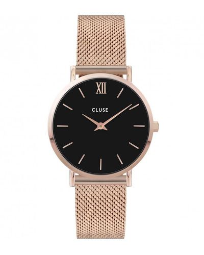 Cluse Minuit Stainless Steel Fashion Analogue Quartz Watch - Cw0101203003 - Black