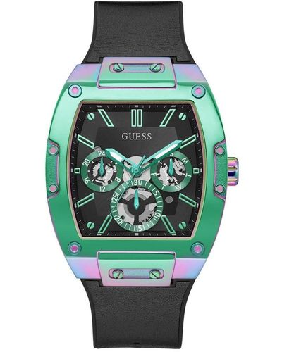 Guess Phoenix Stainless Steel Fashion Analogue Quartz Watch - Gw0202g5 - Green